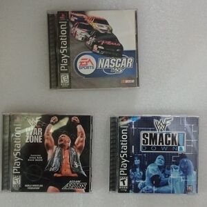 PlayStation Game Bundle - NASCAR, War Zone, SmackDown